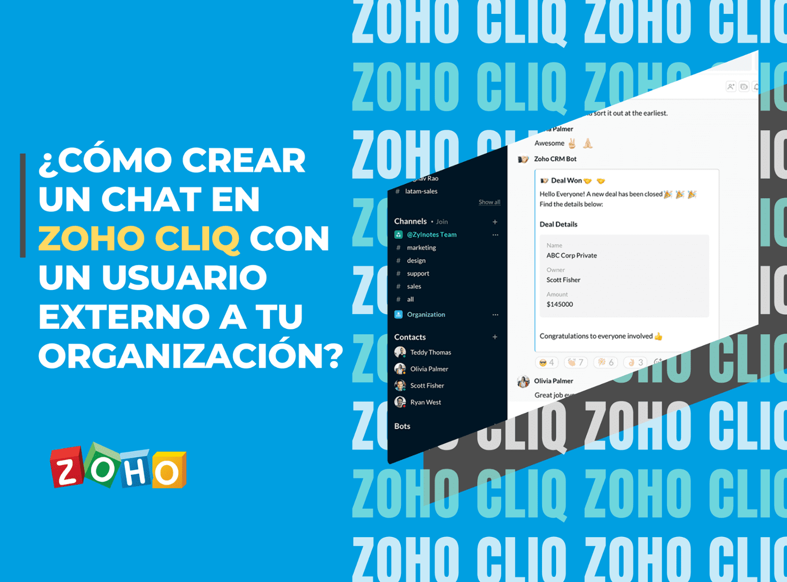 Tip #2 Zoho - ¿Cómo crear un chat con un usuario externo a mi organización en Zoho Cliq?